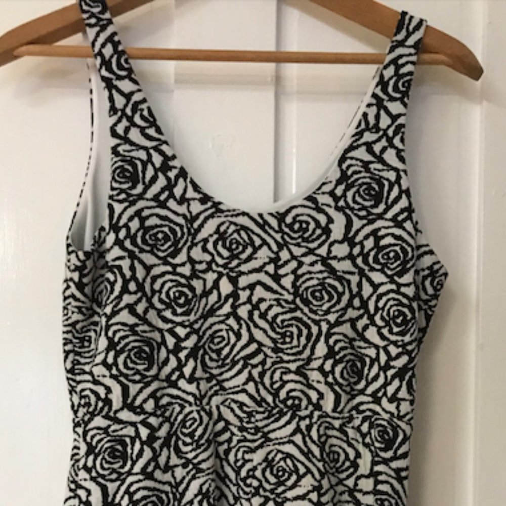 Black and White Flower Dress